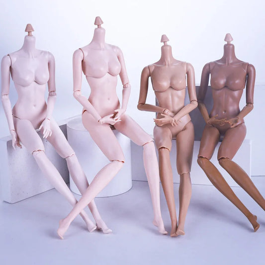 29cm 1/6 Doll Body Accessories – Flat-Foot Replacement Legs for Supermodel Dolls, DIY Dress-Up Toy in White, Normal & Tan Skin