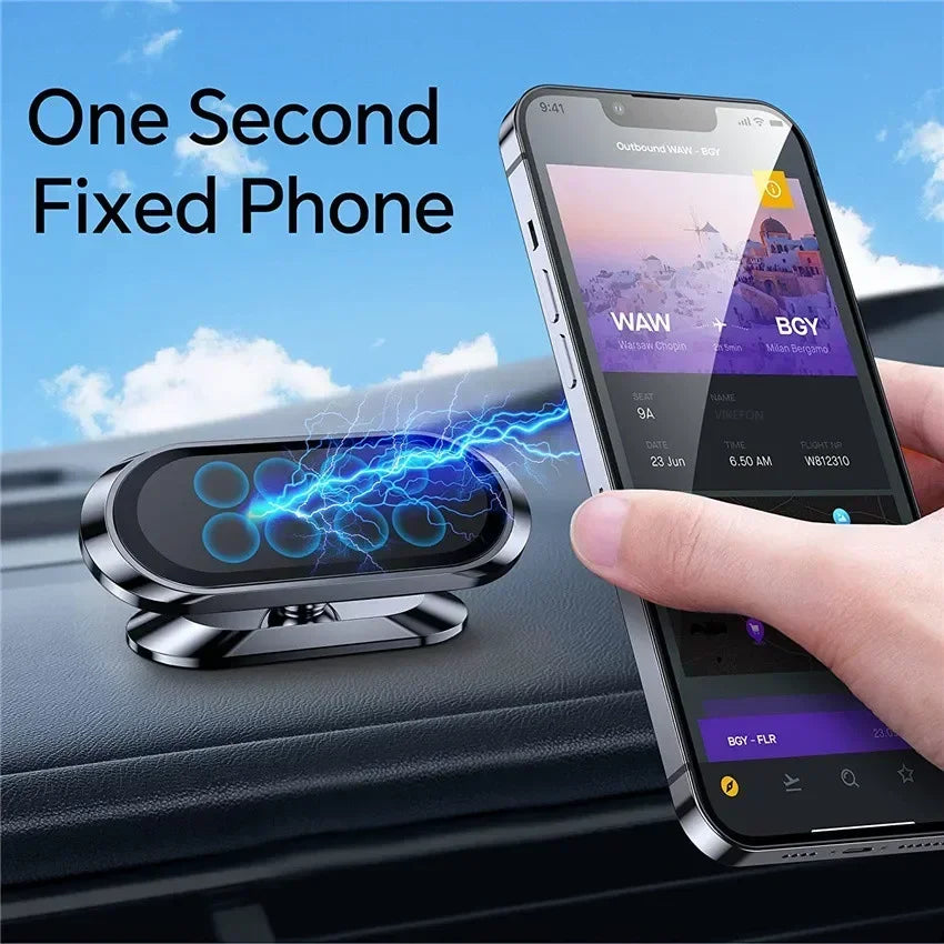 Magnetic Car Phone Holder - Universal Phone Mount Stand for iPhone 15/14/13/12/11 Samsung Redmi Devices