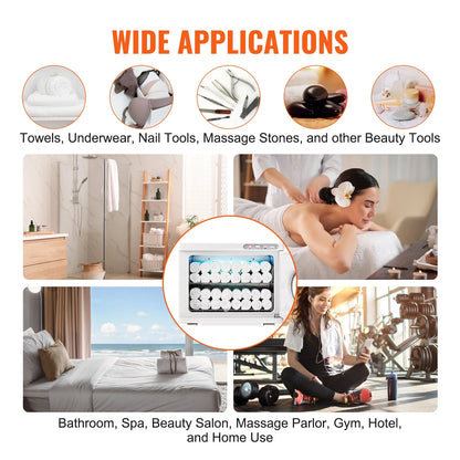 VEVOR Hot Towel Warmer 8/23L – Large Capacity 2-in-1 Quick Heating with See-Through Window for SPA, Facials & Massage Salon