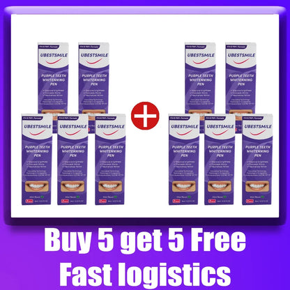 Purple Teeth Whitening Pen - Stain Removal Toothpaste Treatment for a Brighter Smile & Fresh Oral Care