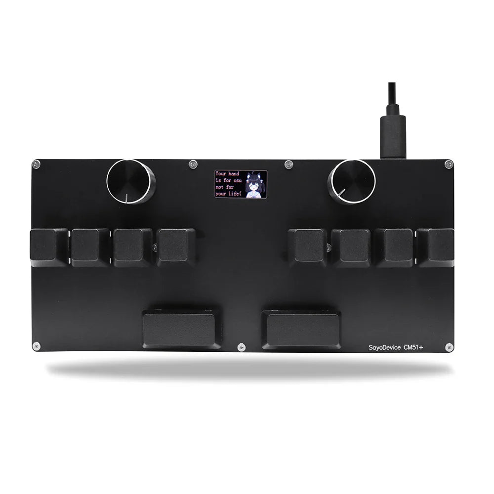 CM51 SayoDevice Rapid Trigger Gaming Keypad with Knob & Screen – Magnetic Switch Macro Keyboard for OSU, DJMAX & Shortcuts