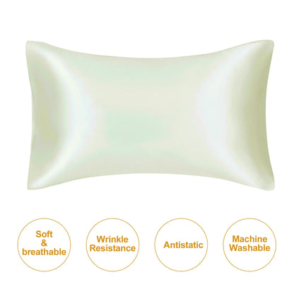 JuwenSilk Mulberry Silk Pillowcase – Silky Satin Natural Silk Pillowcase for Standard & Queen Size Beds