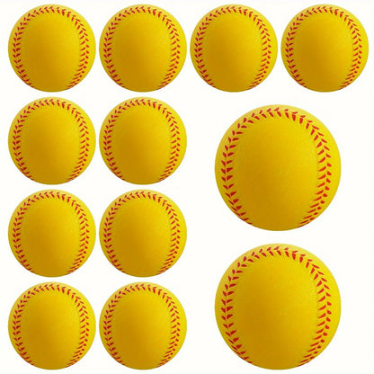 Unisex Lightweight Softball – Durable Elastic PU Foam Baseball for Indoor/Outdoor Training & Recreation