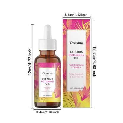Cyperus Rotundus Hair Removal Oil - Gentle Body Care Oil for Smooth, Moisturized Skin