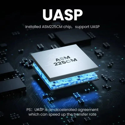 3.5" USB 3.0 to SATA HDD Enclosure — High-Speed External Hard Drive Case, Supports up to 10TB for PC & Laptop