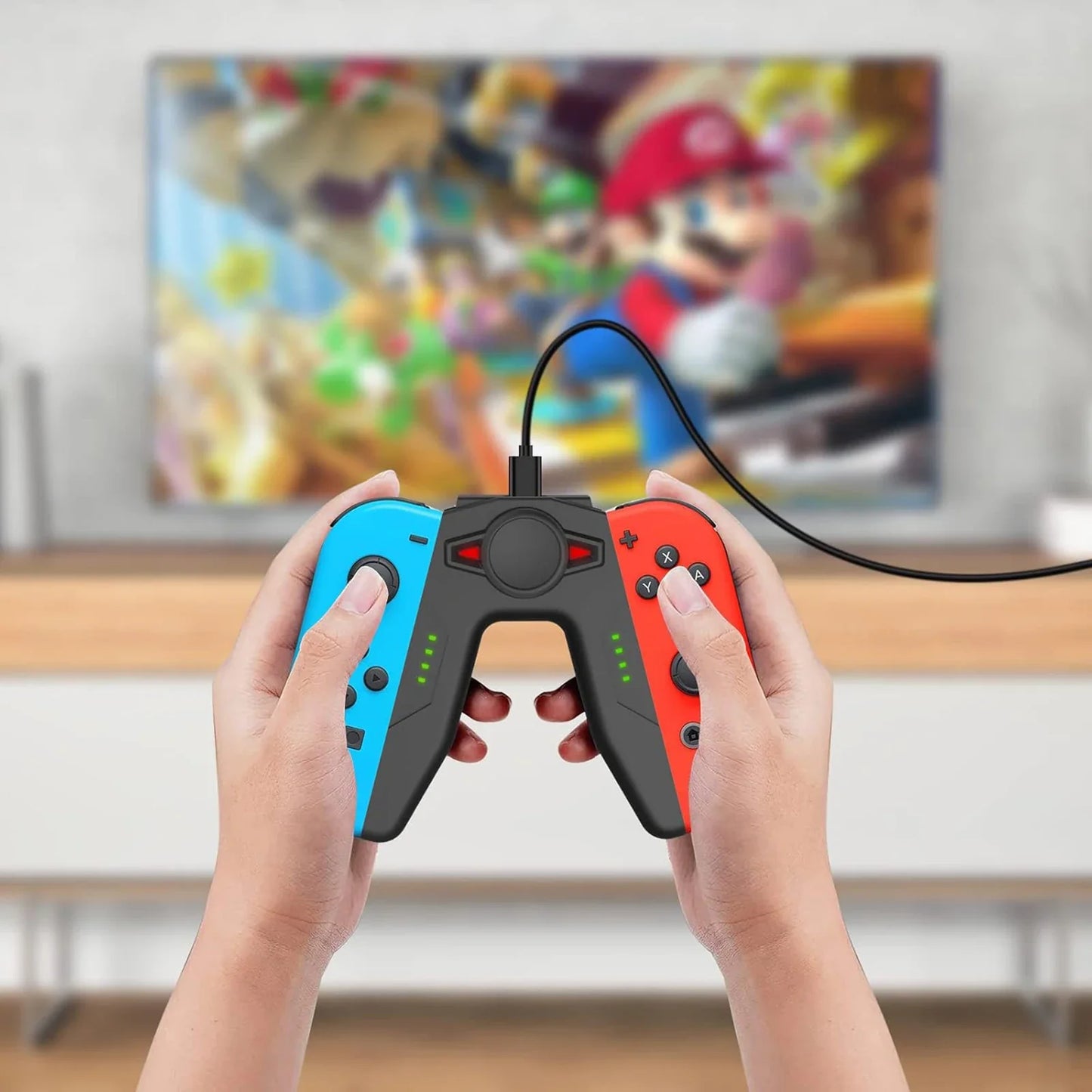 GAMINJA Joy-Con Controller Charging Bracket for Nintendo Switch – With Indicator Light for Switch JoyCon