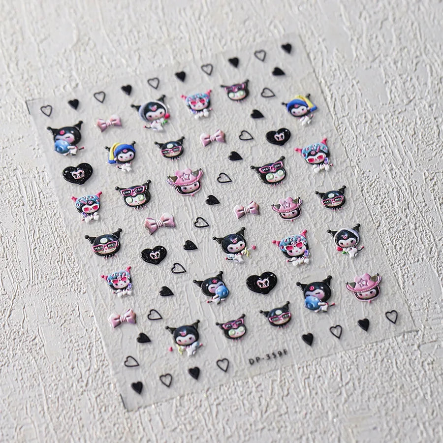 Cute Snoopy 5D Nail Stickers – Cartoon Anime Nail Art Decoration
