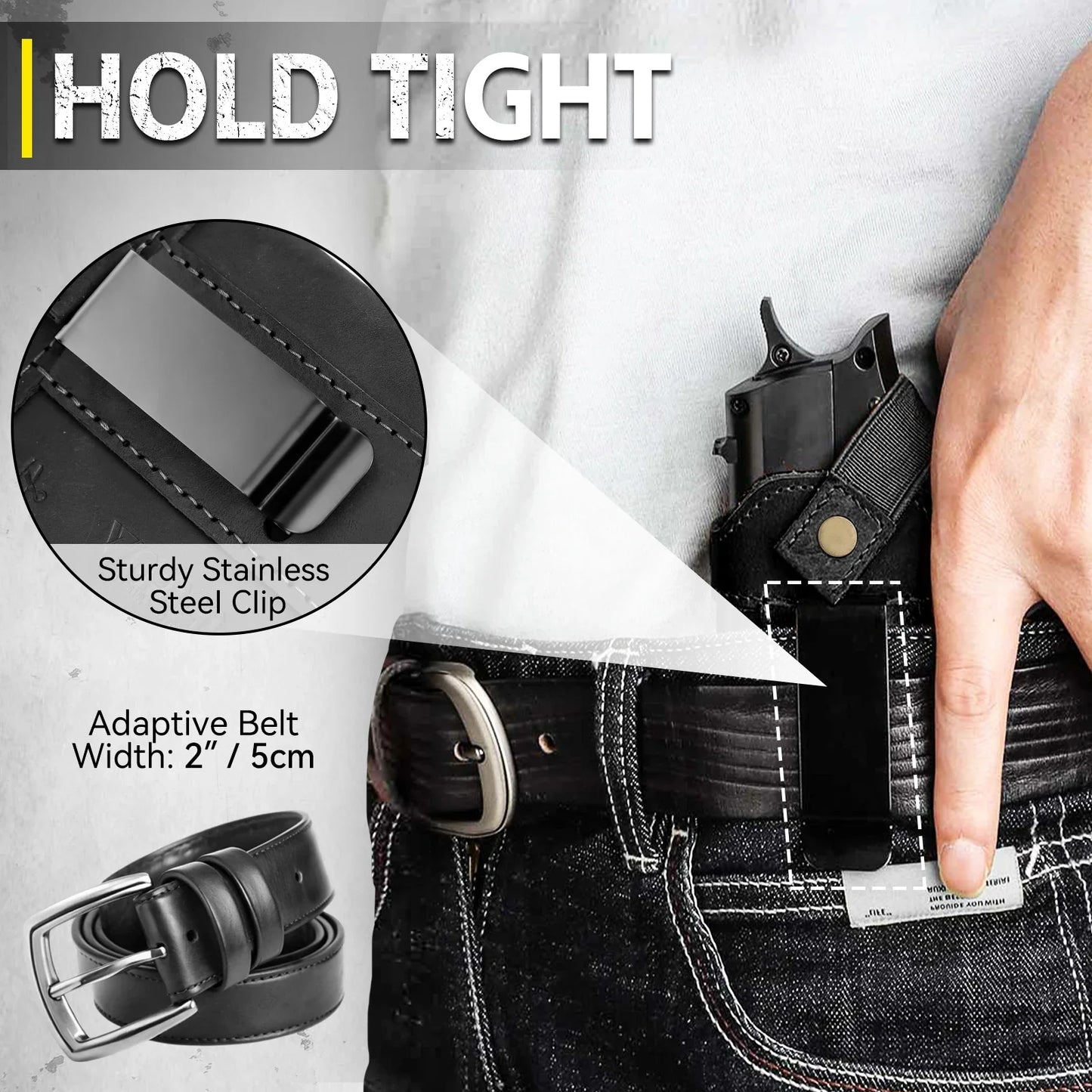 IWB/OWB Leather Holster for Glock & Taurus Pistols – Concealed Carry Gun Holster for Multiple Models