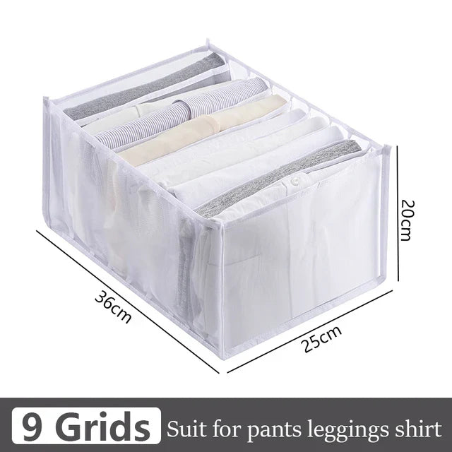 Jeans & Clothing Storage Box – Closet Organizer Drawer System for Pants, Cabinet, and Clothing Organization