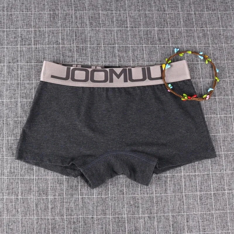 3PCS Women’s Cotton Boxer Briefs - Breathable Solid Color Letter Waistband Boyshort Underwear for Sports & Everyday Comfort