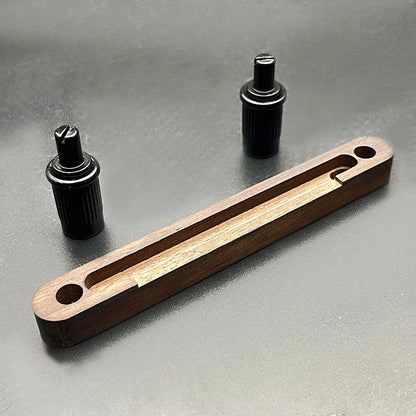 Rosewood U-Bass Bridge - Adjustable Saddle Bridge with Height Screws for 4/6 String Acoustic Bass Guitar