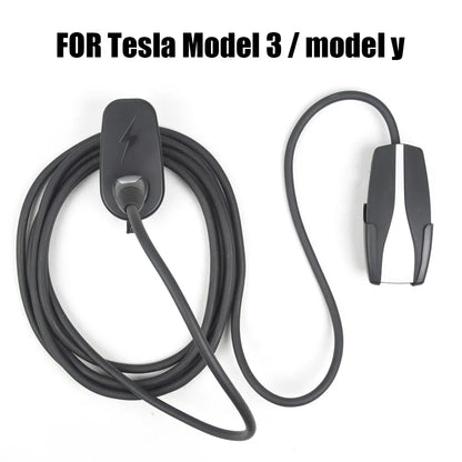 Vehicle Charger Control Holder with Chassis Bracket - Wall Stand for Tesla Model 3/Y, Charger Cable Organizer