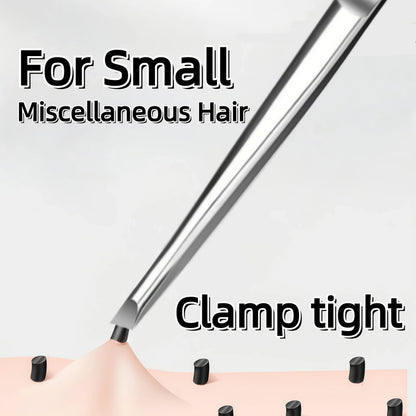 Stainless Steel Tweezers Tool - Precision Eyebrow Eyelash Applicator for Beard & Mustache Grooming