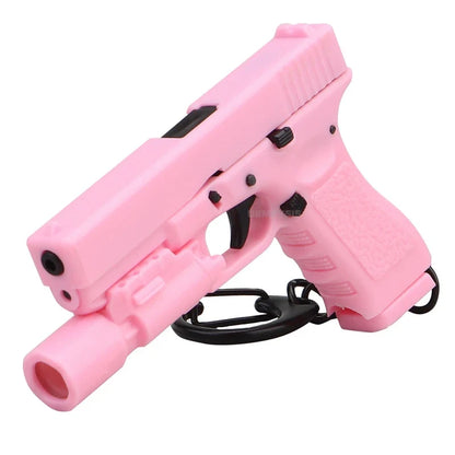 Tactical Mini Pistol Keychain - P320 G17 Gun Shape Detachable Key Ring Realistic Model Toy Decoration