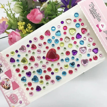 Glitter Face Rhinestone Stickers - Kids Eye & Face Diamond Jewels for Festival Makeup, Parties & Creative Looks