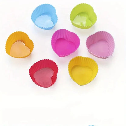 Reusable Silicone Round Cake Mold Set – Muffin & Cupcake Baking Tools for DIY Wedding, Birthday & Party Decorations