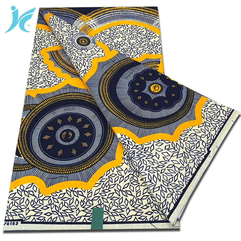 2026 African Real Wax Fabric - 100% Cotton Nigerian Ankara Dutch Batik Sewing Cloth