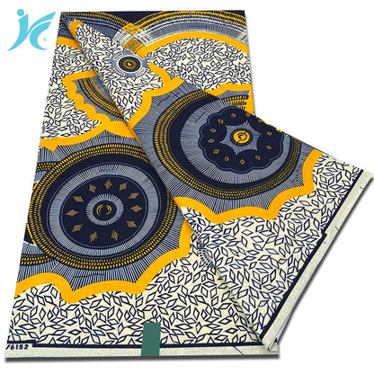 2026 African Real Wax Fabric - 100% Cotton Nigerian Ankara Dutch Batik Sewing Cloth