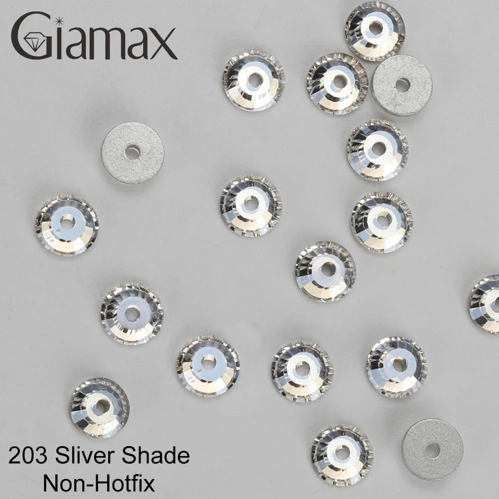 Giamax Purple Velvet Topaz Crystal Rhinestones - Flatback AB Sewing Stones for Garments, Clothes & Bags