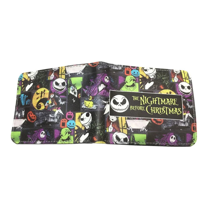 The Nightmare Before Christmas PU Leather Wallet — Credit Card Holder Purse with Coin Pocket, New Arrival
