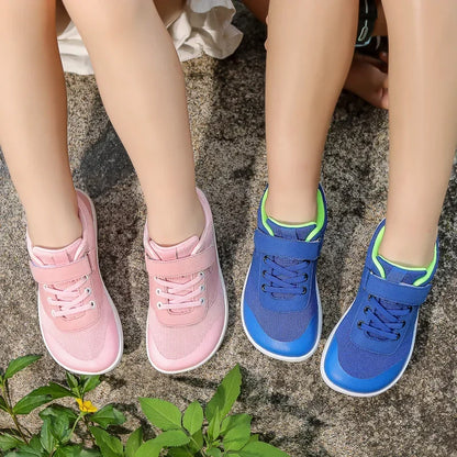Kids Barefoot Sneakers - Wide Toe Natural Foot Shape Shoes For Boys & Girls Toddlers and Big Kids
