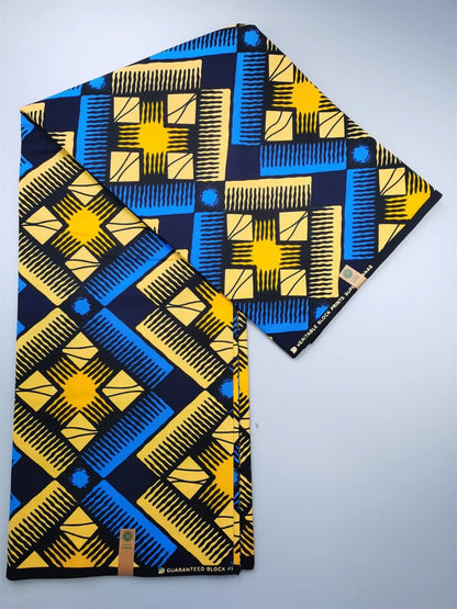 Guaranteed Veritable African Real Wax Fabric - 100% Cotton High Quality Ankara Pagne 6 Yards Nigerian Women’s Style Dress Material