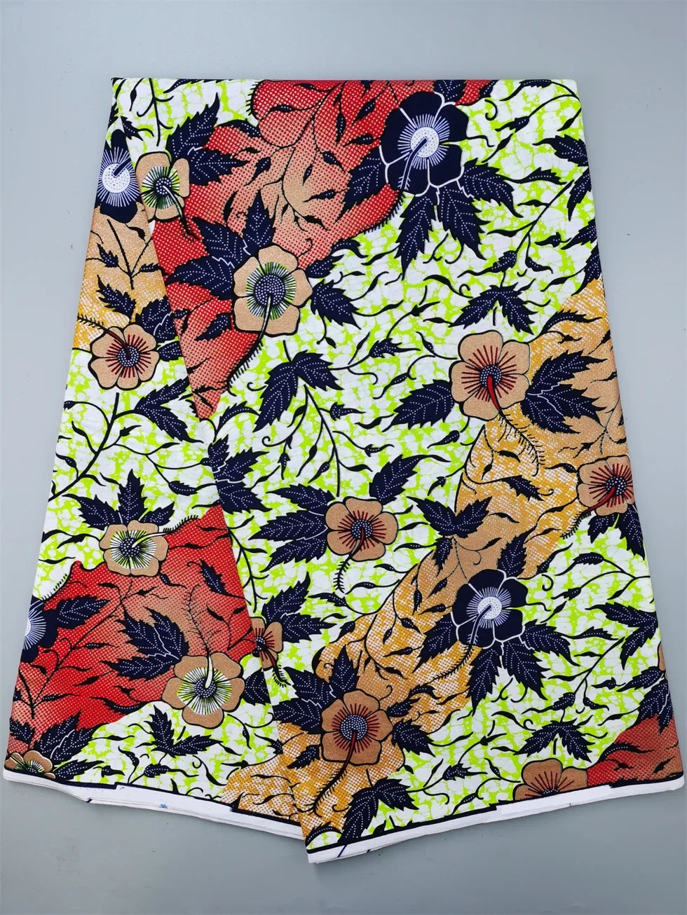 Grand African Wax Glitter Glam Fabric - 100% Cotton Ankara Batik Gold Print Pagne for Party Dresses & Sewing