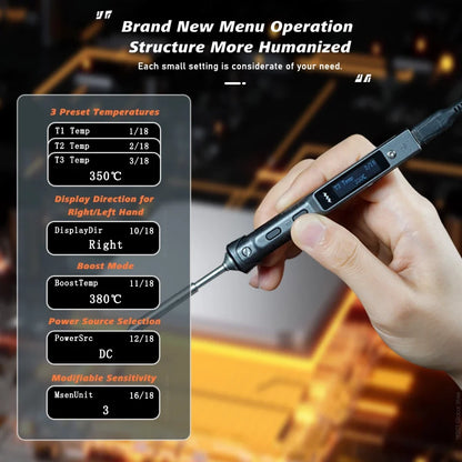 TS101 90W Mini USB Soldering Iron - Digital Adjustable Temperature Electric Solder Station with PD Charger Support