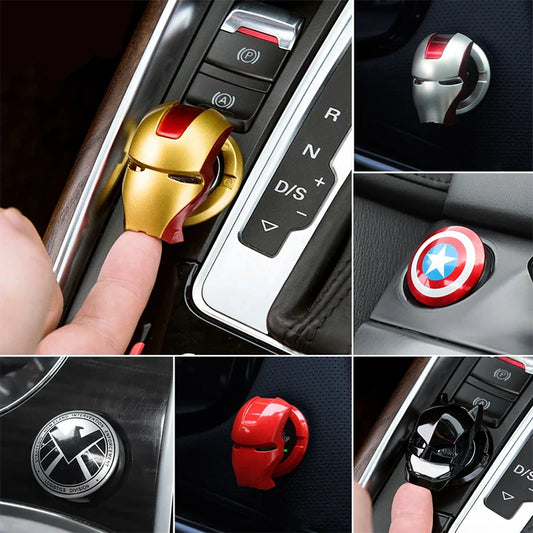 Iron Man & Spider-Man Car Ignition Switch Cover – Batman Sticker, Protective Trim Accessories & Gifts