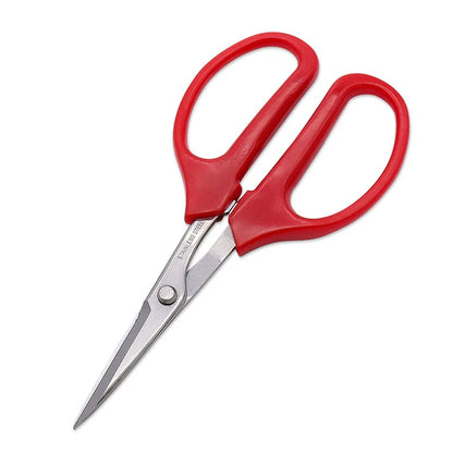 Stainless Steel Fruit Scissors - Red Handle Grape Clippers and Pruning Shears for Bonsai Gardening Tools
