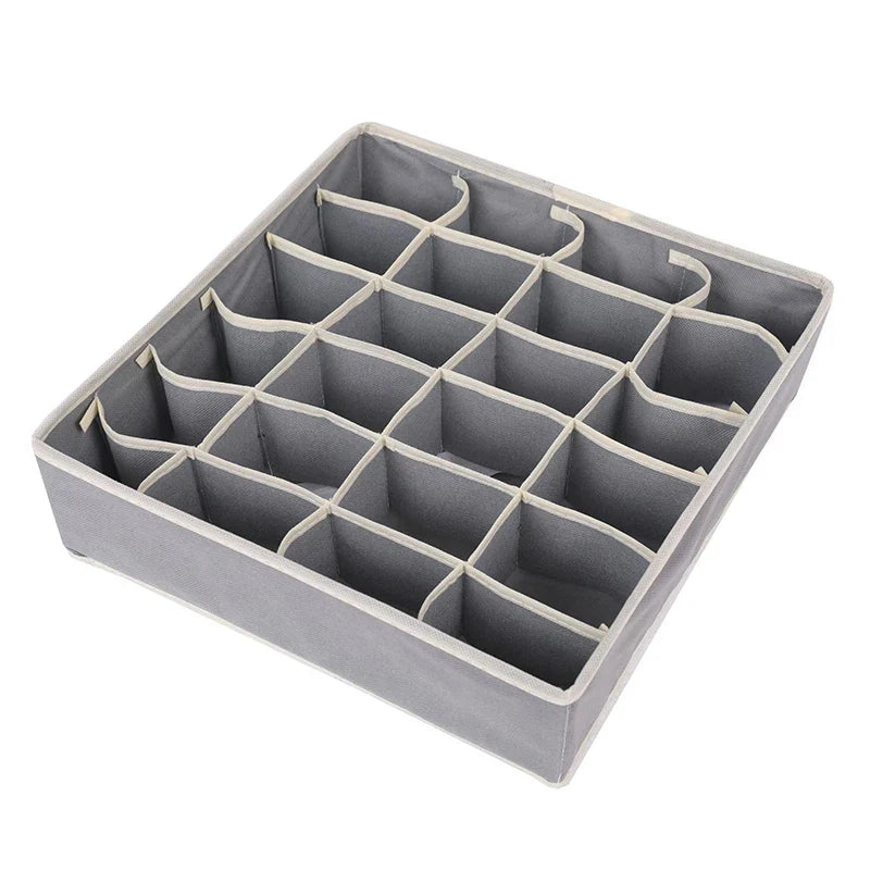 Foldable Underwear & Sock Organizer Box – Wardrobe Drawer Storage Divider for Bras, Pants, Scarves & Ties Closet Organizer