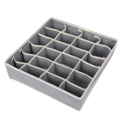 Foldable Underwear & Sock Organizer Box – Wardrobe Drawer Storage Divider for Bras, Pants, Scarves & Ties Closet Organizer