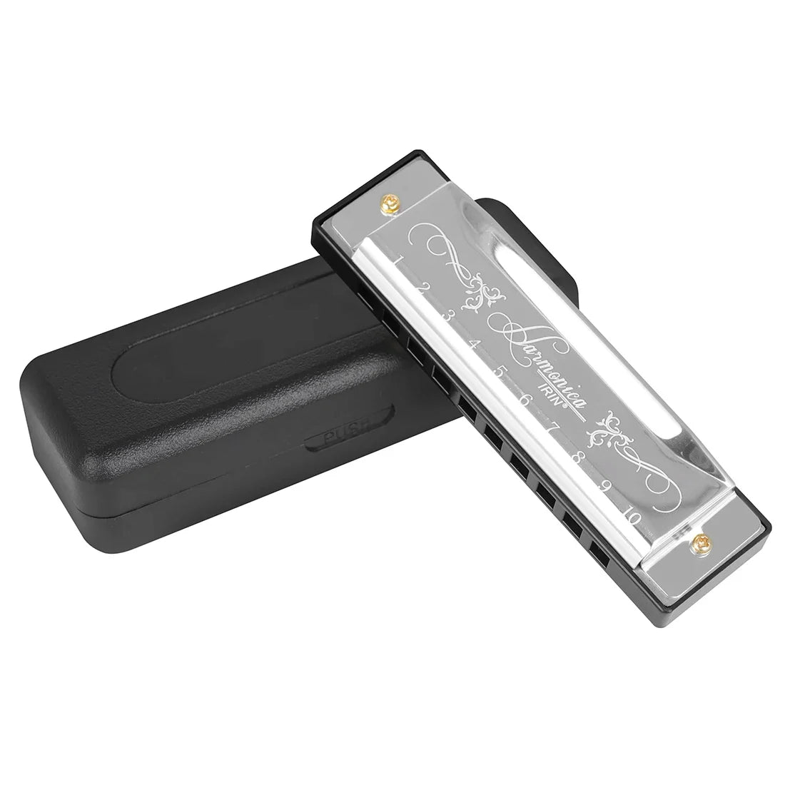 IRIN 10 Hole C Key Harmonica - Colorful Beginner Woodwind Instrument for Music Learning & Performance