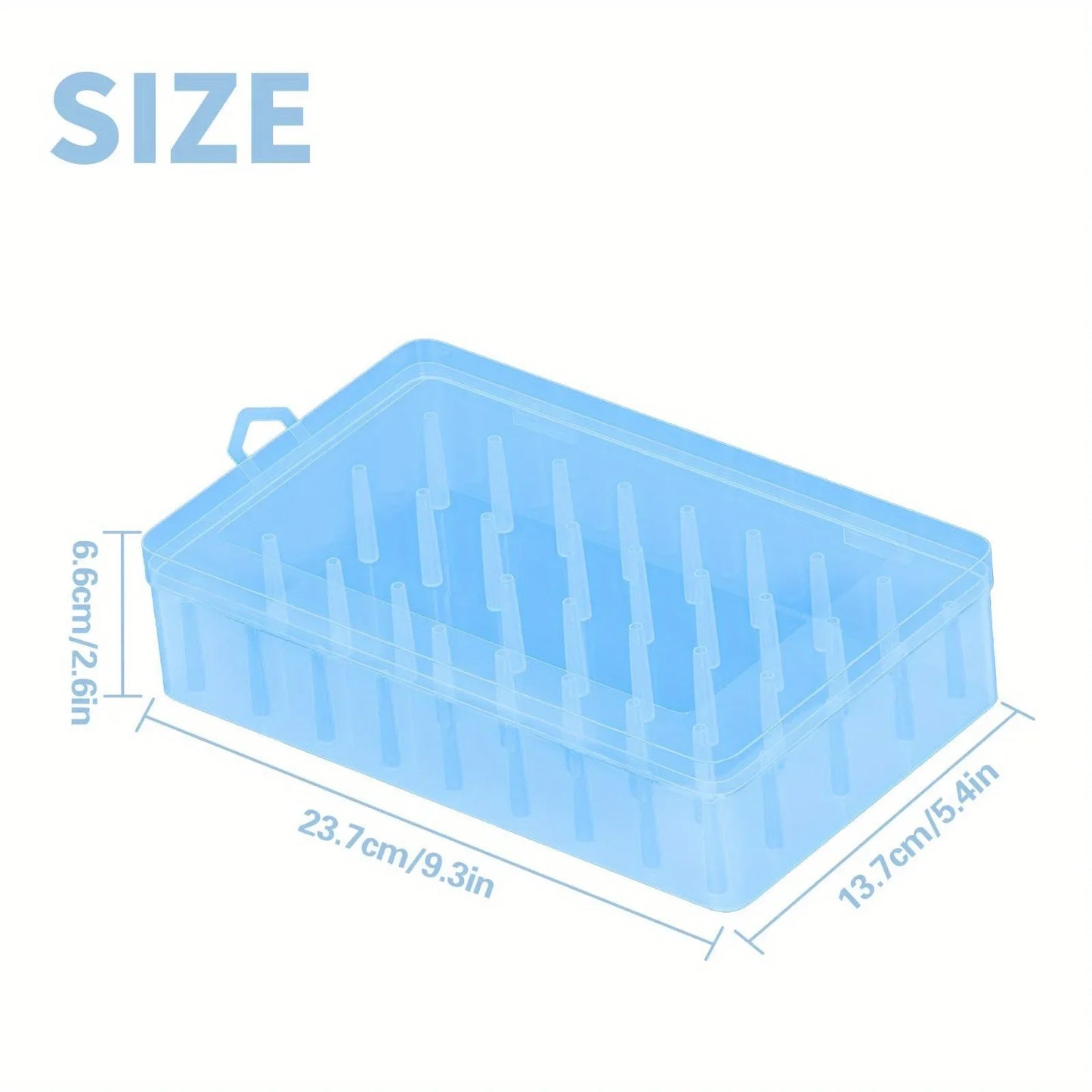 42-Roll Sewing Thread Storage Box - Transparent Portable Embroidery & Sewing Organizer