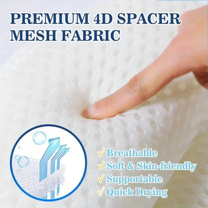 Luxury Bath Pillow for Bathtub – Neck & Back Support Headrest with Soft 4D Mesh