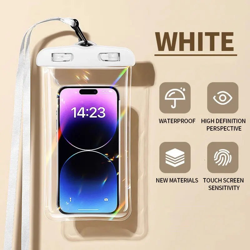 Waterproof Phone Pouch – Drift, Diving & Swimming Dry Bag Case for Phones up to 6" for Beach, Pool, and Water Sports