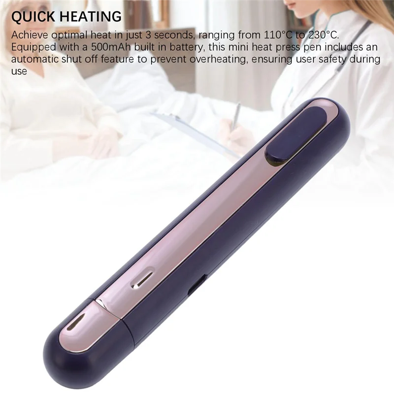 AT63 Mini Heat-Press Pen – Compact DIY Tool for 3-Second Heat Sealing & Personalized Cards