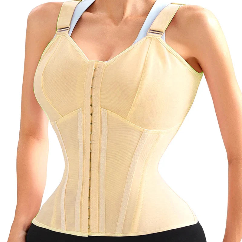 AfruliA XXXS Colombian Fajas – High Compression Vest Waist Trainer Corset with Zipper & Hook, Flat Belly Slimming Body Shaper