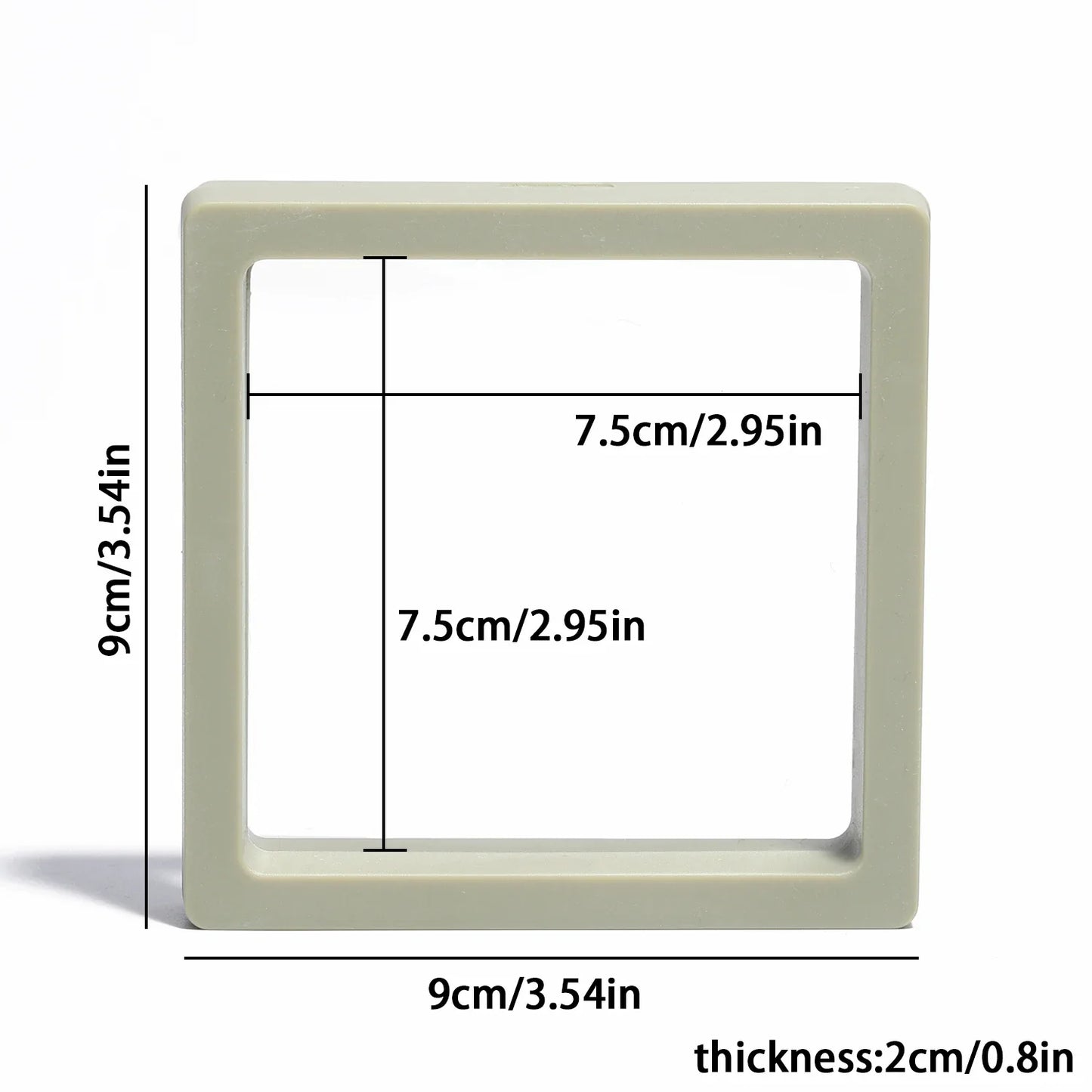 Black 3D Floating Display Case – Free-Standing Jewelry Storage for Rings, Earrings, Necklaces