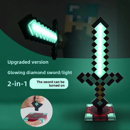 MC Game LED Creeper Night Lamp – Creative Block Button Light for Bedroom, Desk, and Bedside Decoration