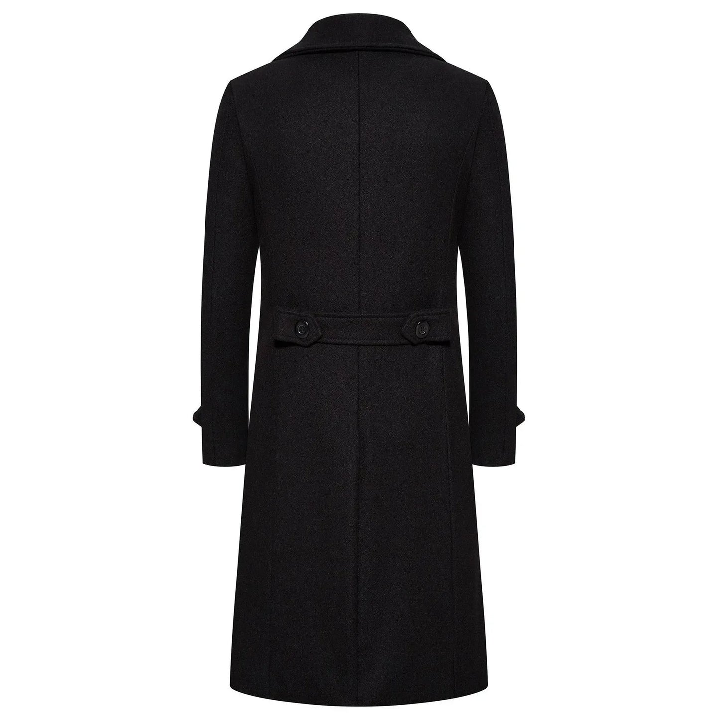 Unisex Long Wool Coat – Elegant Double-Breasted Slim Windbreaker Jacket for Autumn Daily Fashion