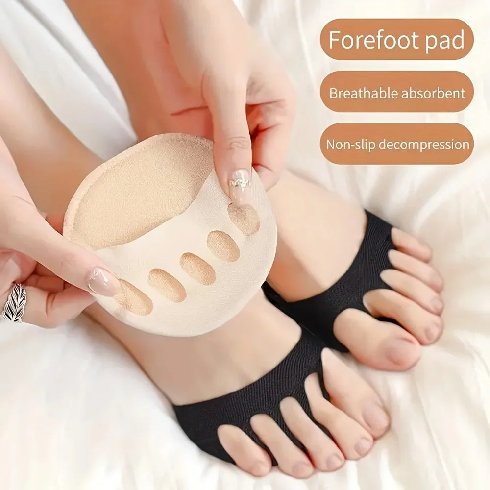 High Heel Forefoot Foot Pads – Soft Invisible Metatarsal Support Cushions, Non-Slip Comfortable Anti-Friction Insoles for Pain Relief