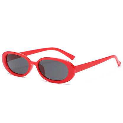 Small Frame Oval Anti-Light Glasses - Classic Plastic Decorative Eyewear for Hiking, Driving & Outdoor Travel