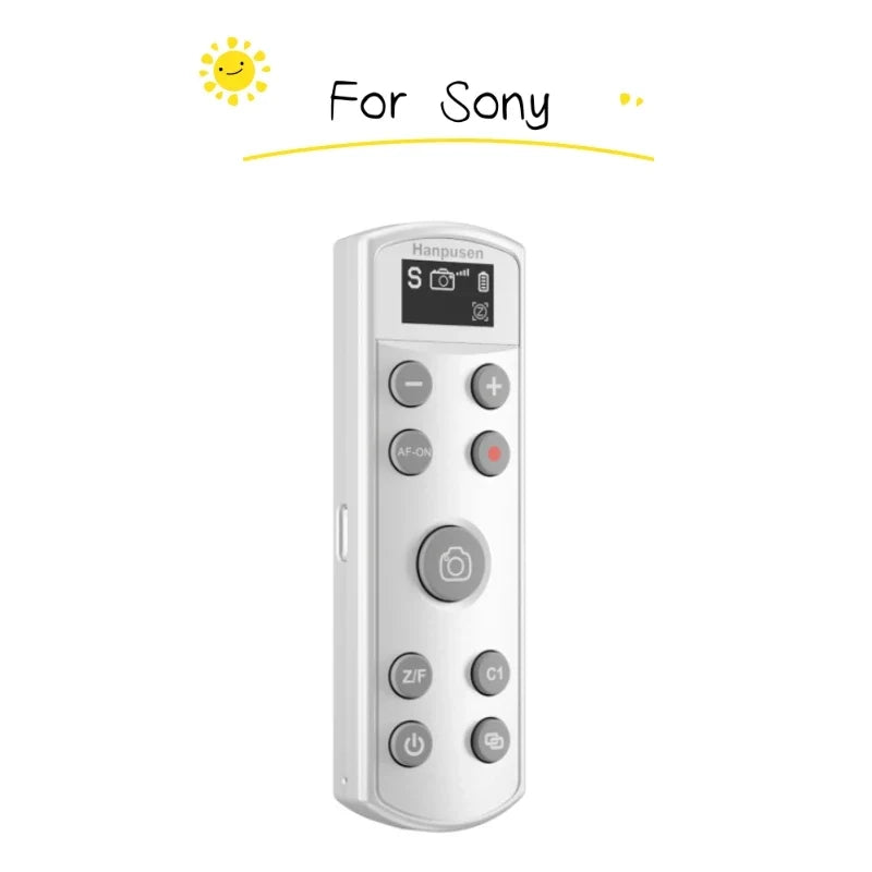 Hanpusen USB-C Bluetooth Camera Remote - Wireless Shutter Release with OLED Screen for Sony Canon Nikon Fujifilm Cameras