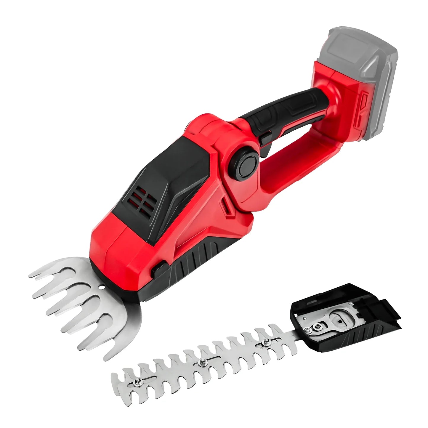 2-in-1 Cordless Hedge Trimmer & Grass Shears for Milwaukee 18V Battery – Handheld Electric Shrub Cutter Garden Tool (Tool Only, No Battery)
