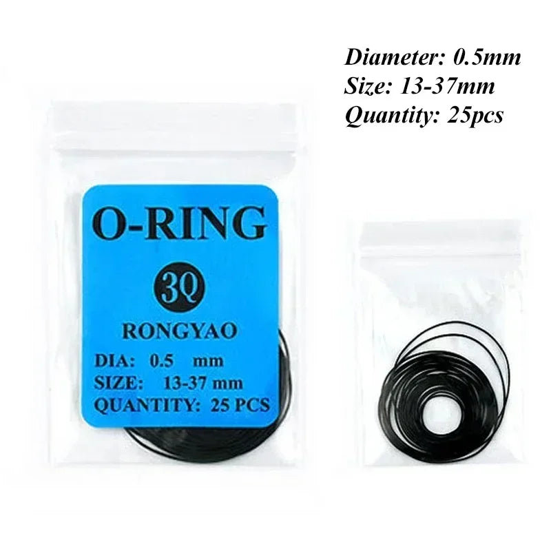 Watch Back O-Ring Gasket - Waterproof Silicone Seal with Grease Lubricant for Watch Crown and Case Repair