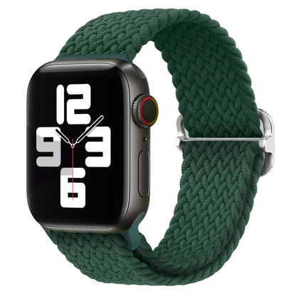 Braided Solo Loop Apple Watch Ultra Band – Elastic Nylon Adjustable Sport Bracelet Strap for iWatch SE, Series 3–9 (38mm–49mm)