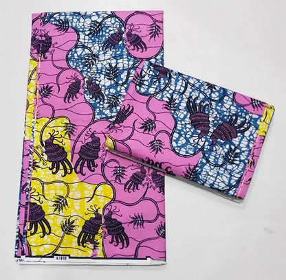 African Real Wax Print Fabric 100% Cotton - Ghana Style Ankara Pagne Nigeria Wax Tissu Soft Printed Fabric