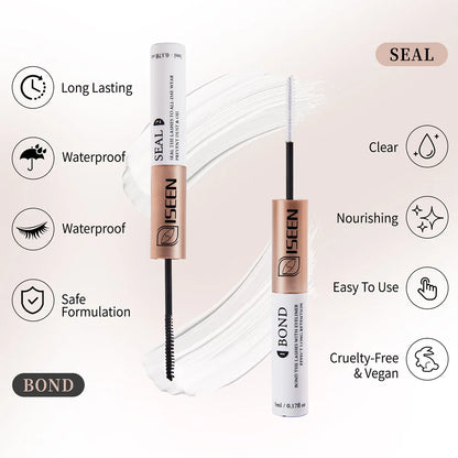 DIY Lash Extension Kit – Mix Styles Lash Clusters, Individual Lashes, Bond & Seal, Remover, Tweezers & Lash Brush for Easy Self-Application Makeup