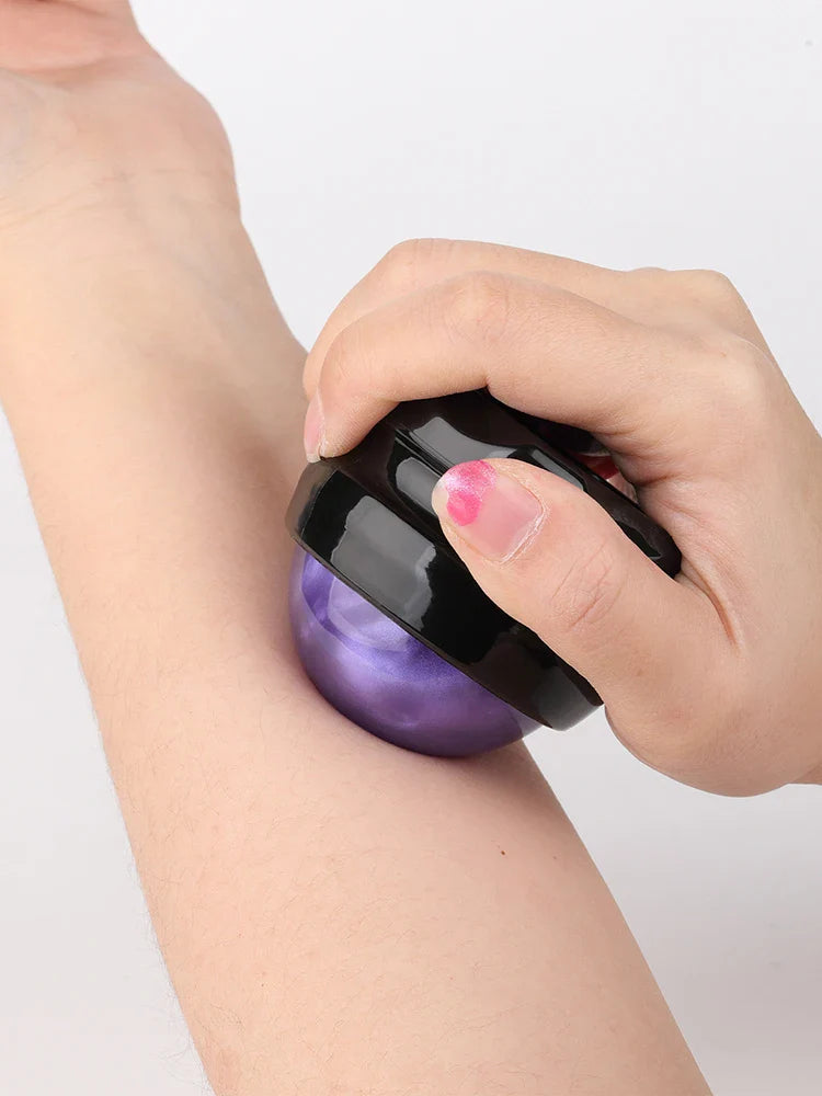 Mini 360° Spin Manual Massage Ball — Self-Therapy Tool for Back, Shoulders & Foot Muscle Relaxation